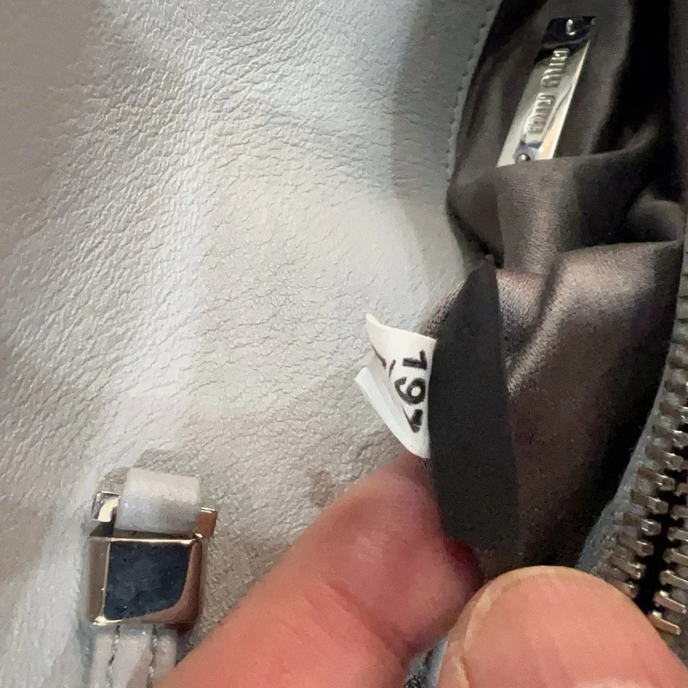 Miu Miu Quilted Blue and Gray Clutch - Picture 11 of 11